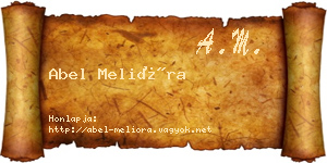 Abel Melióra névjegykártya
